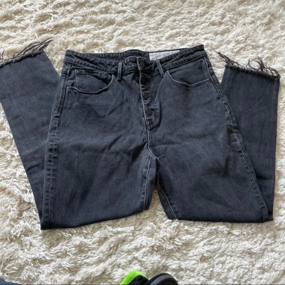 Treasure & bond cut off dark skinny denim jeans